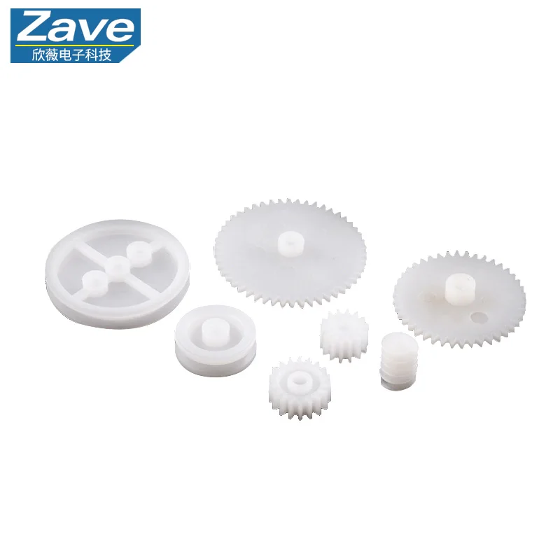 Plastic Gears, Pulleys (Multiple Specifications & Tooth Counts), Single-Layer Gears – DIY Motor Gearbox & Toy Model Accessories