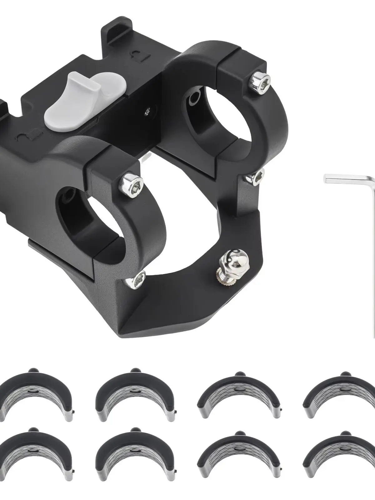 AliExpress NONE 10pcs Locking Hook Quick Unlock Folding Bicycle Basket Holder Kit for Bicycle Fold Bags, Universal Fit Front Bag Mounting Rack