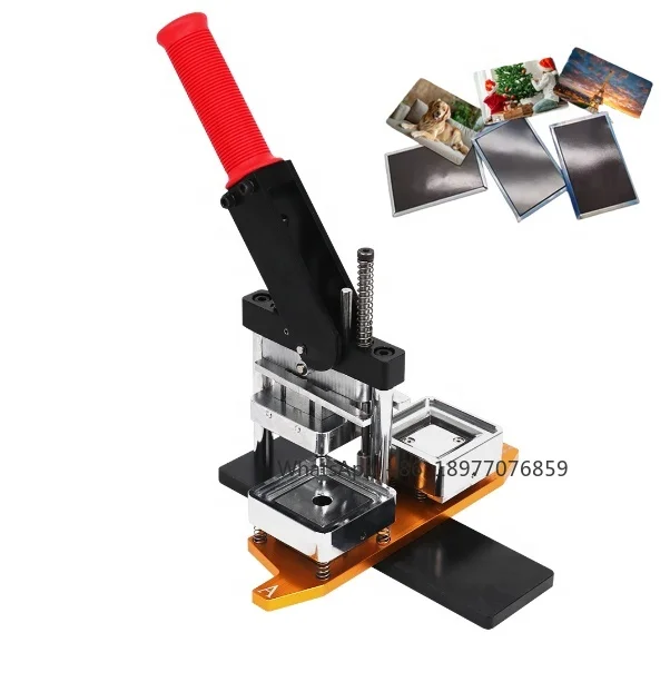 

Wholesale Fridge Magnet Badge Steel Maker Making Machine Pin Square 50 * 50 MM Manual Button Making Machines