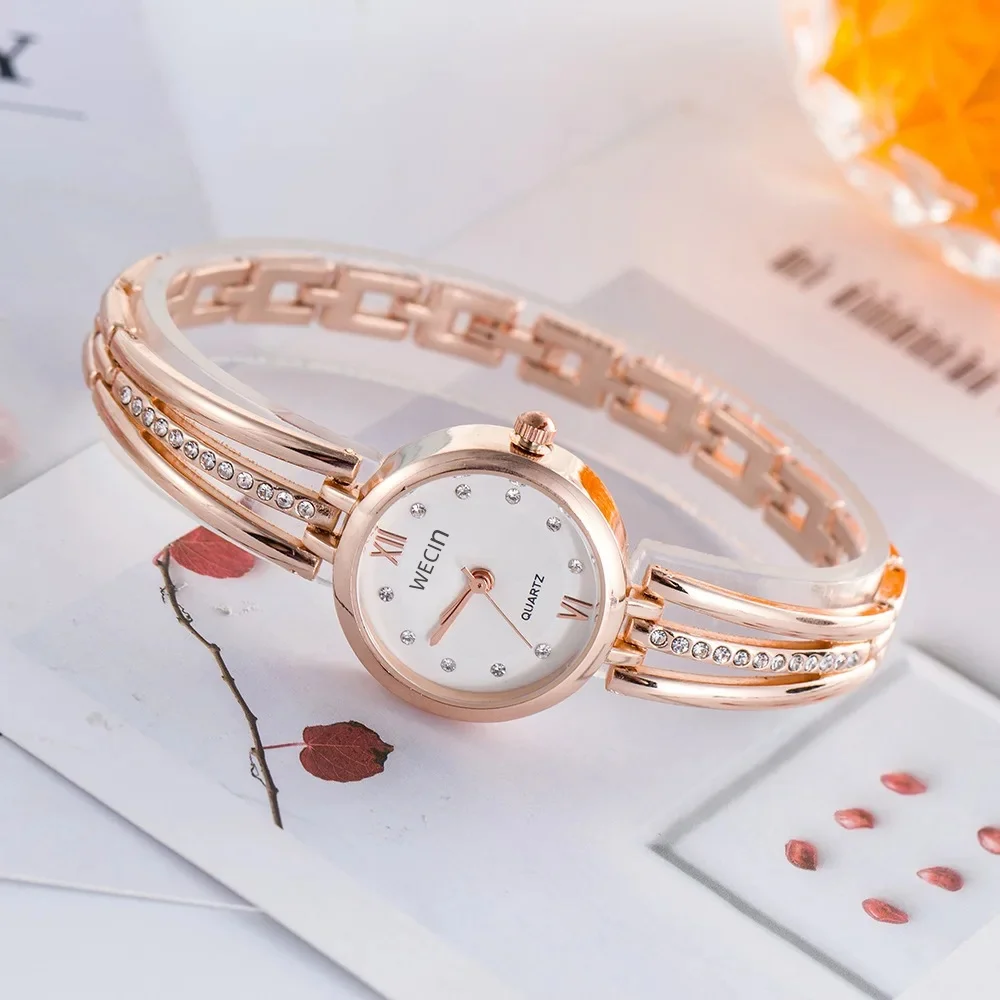 Fashion Personality Diamond-Faced Ladies Bracelet Watch Selling Small Fresh Art Watch Student School Supplies