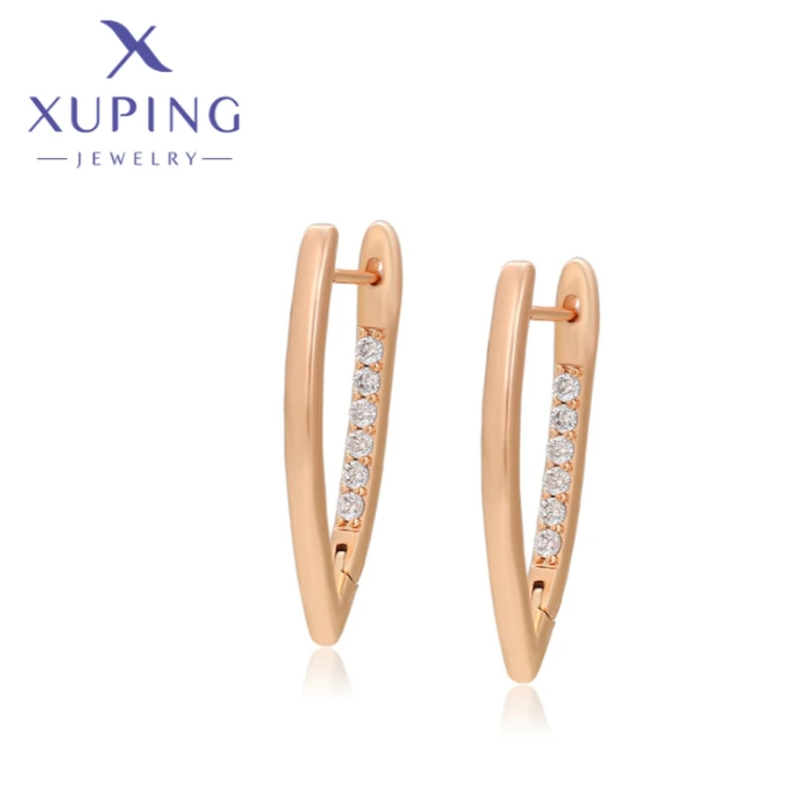 Xuping Jewelry New Fashion Style Geometry Shape Gold Color Punk Unique Earrings for Women Girl Christmas Wish Gifts S00113147