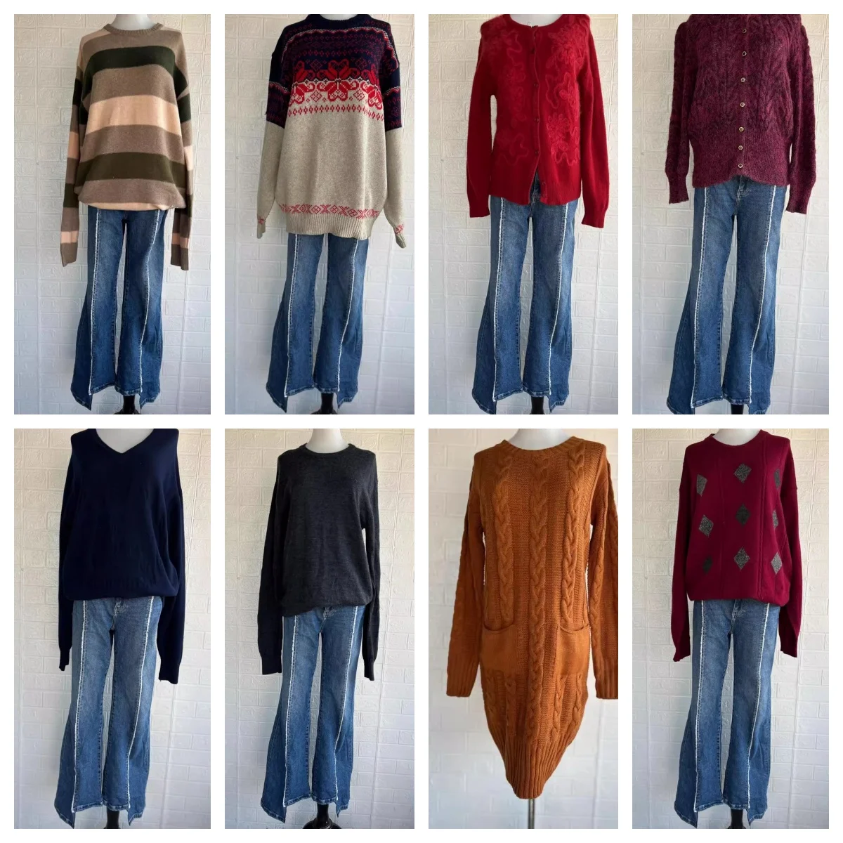 

Autumn Winter Vintage Twist Knit Sweater Nordic Sle Long Sve Women's Overhead irt American Sle Regular Fit Online Ex...