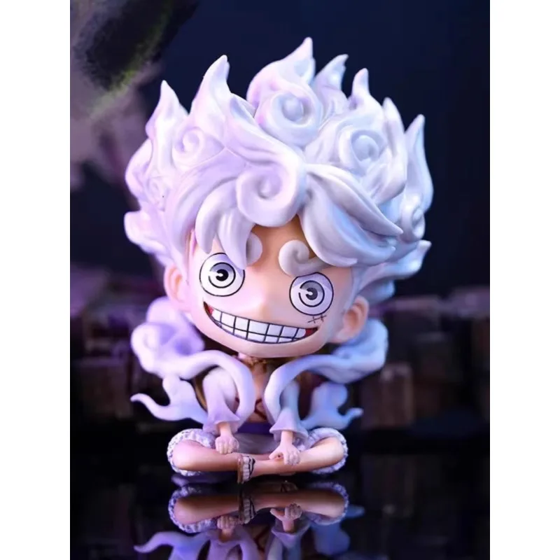 

Bandai One Piece Animation Hand Model Q Version Sitting Five Nikamonchi D Luffy Sun God Luffy Car Desktop Display Gift Toys