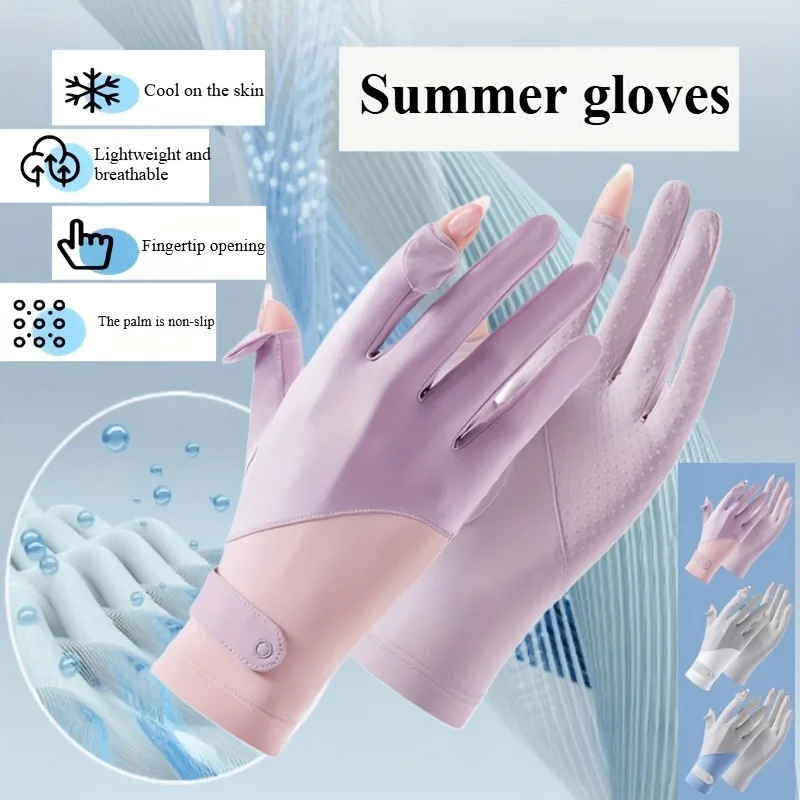 OhSunny Summer Light Breathable Sunscreen Driving Gloves New
