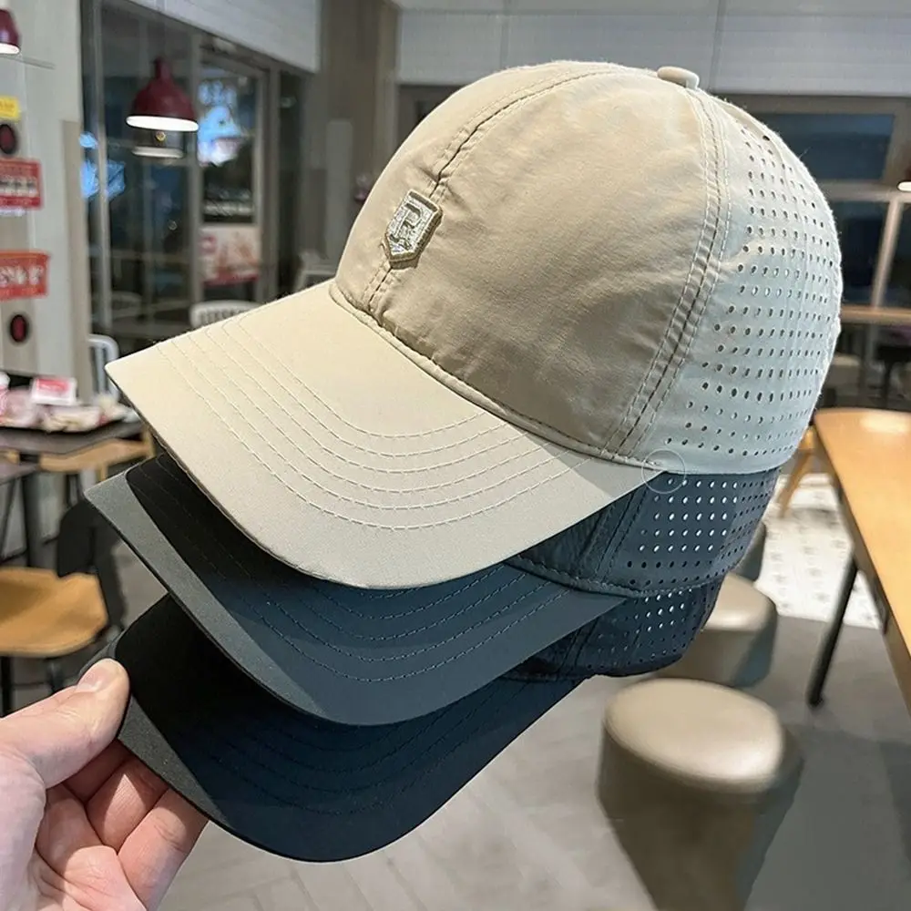 Уличная быстросохнущая летняя бейсболка, дышащая солнцезащитная кепка большого размера, защита от ультрафиолета, регулируемая спортивная кепка для мужчин и женщин