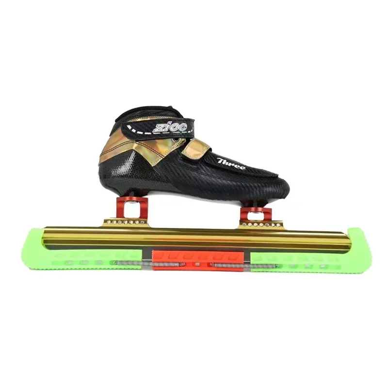 

ZICO Carbon Fiber Inline Short Track Ice Skates Patines Velcro BootS Advanced 380mm 410mm 430mm Ice Blade Knife 15'' 16'' 17''