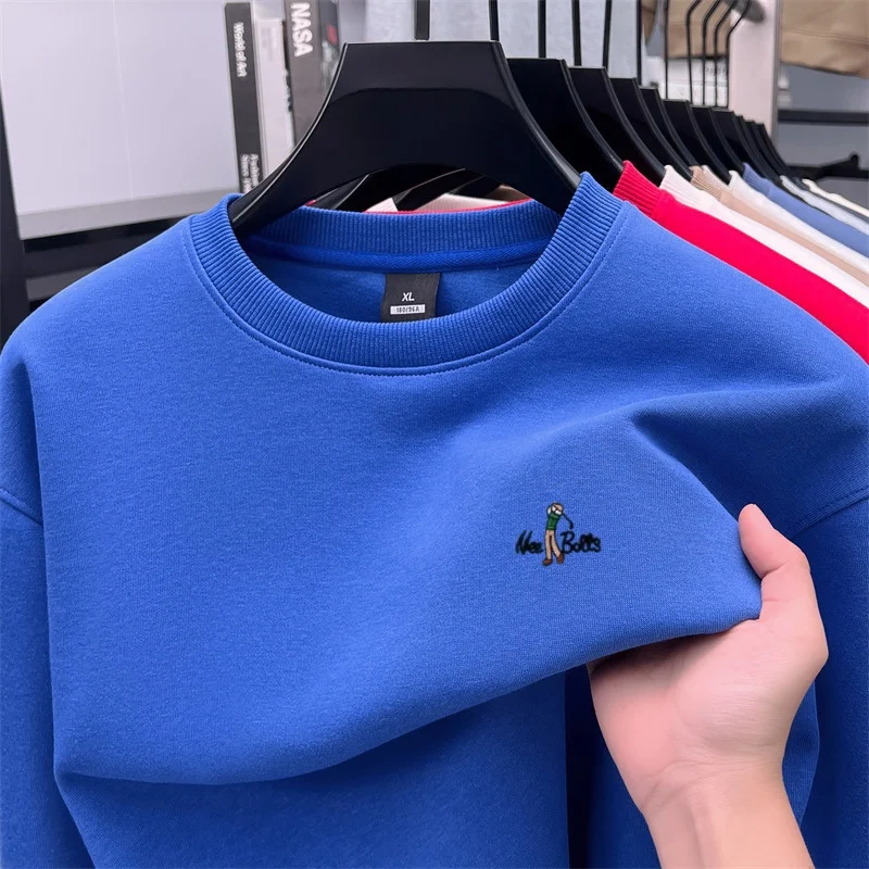Hochwertiges Sportshirt mit Rundhalsausschnitt, Herrenmode, Luxusmarke, lässiges Golfshirt mit Buchstabenstickerei, bequemes Langarm-T-Shirt – Detail 24