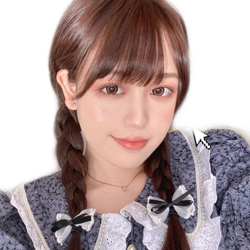 

Ladies' synthetic braided wig, suitable for daily wear with natural bangs wig, natural and fashionable