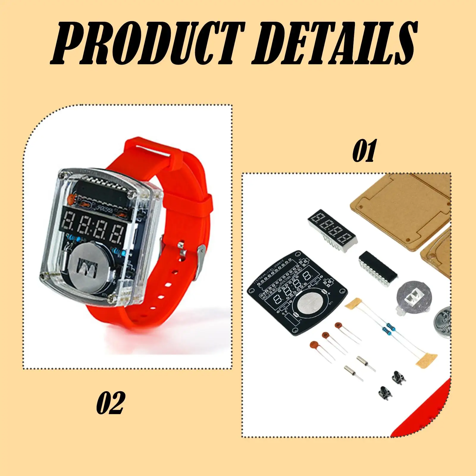 مجموعة الساعات الإلكترونية DIY هدية مجموعة التعلم الإلكترونية للتعليم المدرسي #5