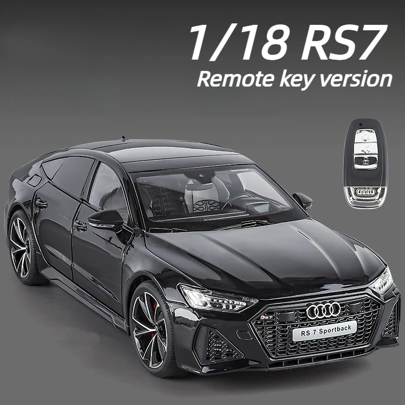 1-18-rs7-key-edition-alloy-car-model-with-sound-and-light-return-function-toy-gift-diecast-alloy-car-model-collectible