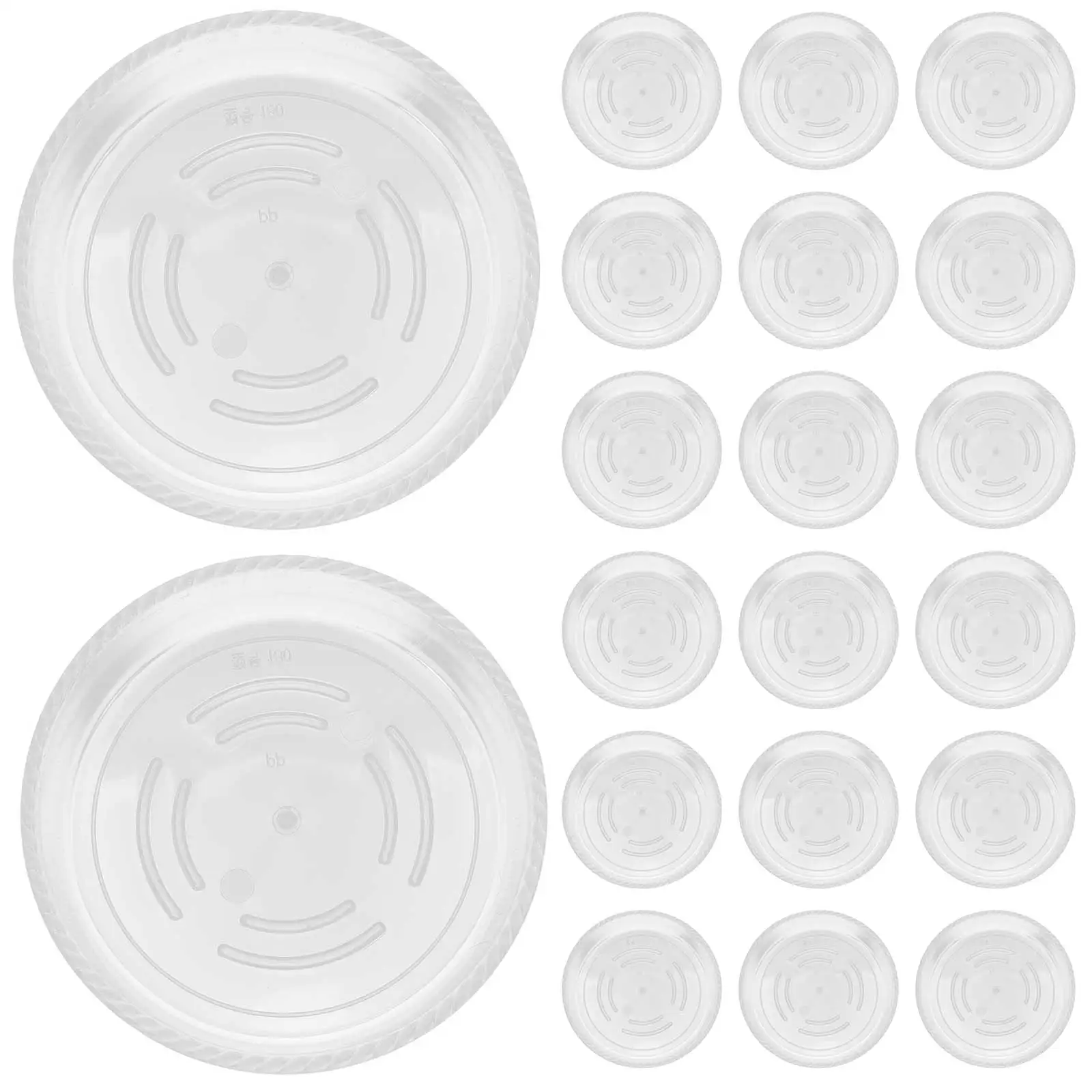 

10 Pcs Bird Feeder Transparent Bath Basin Water Bowl Large Stable Reusable Parrot Plastic Feeding Cage Pet Dove Pigeon Gifts