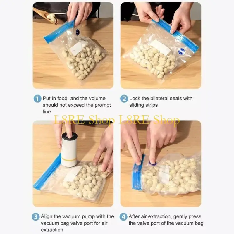 L8RE 다중 기능성 진공 실러 사용하기 쉬운 전기 진공 실러 펌프 가정 및 여행에 적합한 플라스틱 재료