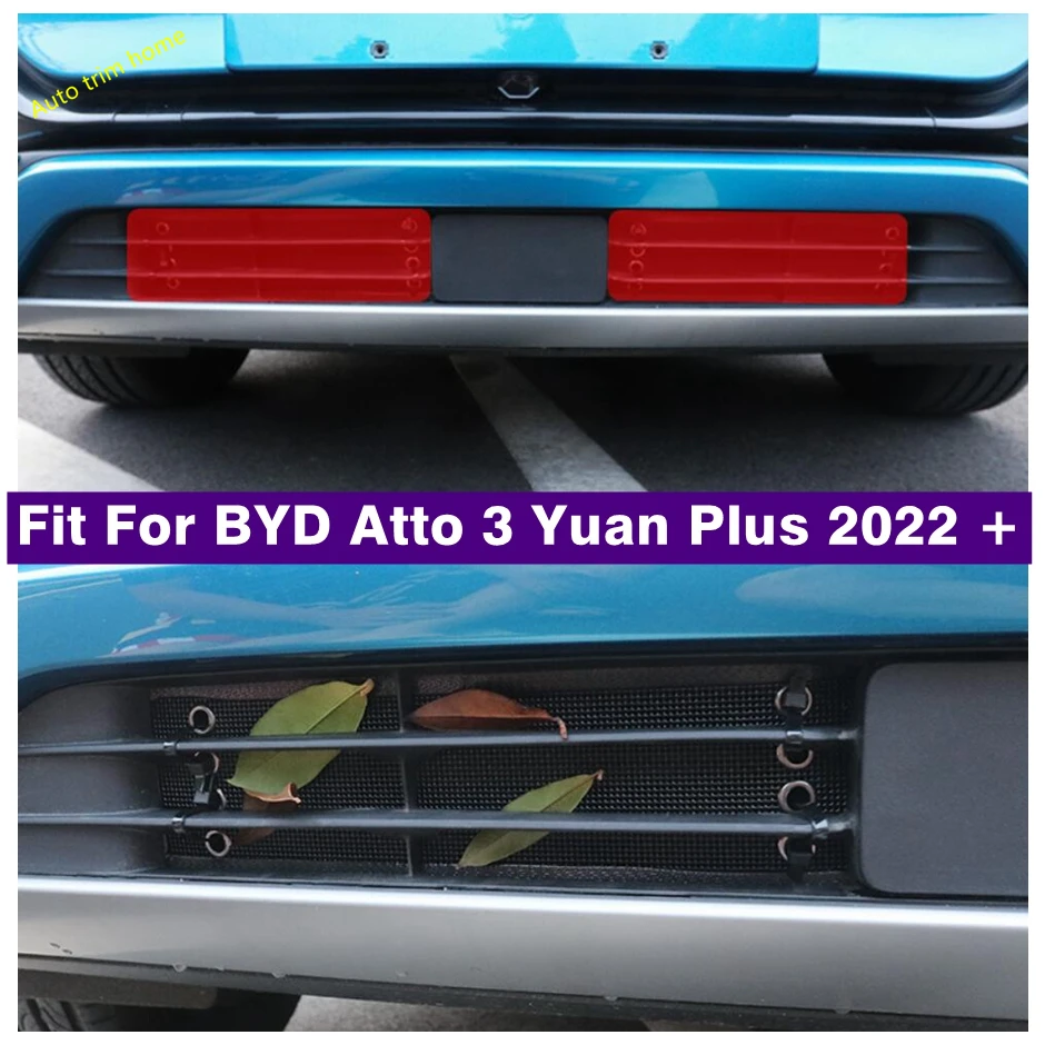 Stainless Steel Car Grille Insect Screening Mesh Front Net Cover Water Tank Protection Trim For BYD Atto 3 Yuan Plus 2022 - 2024