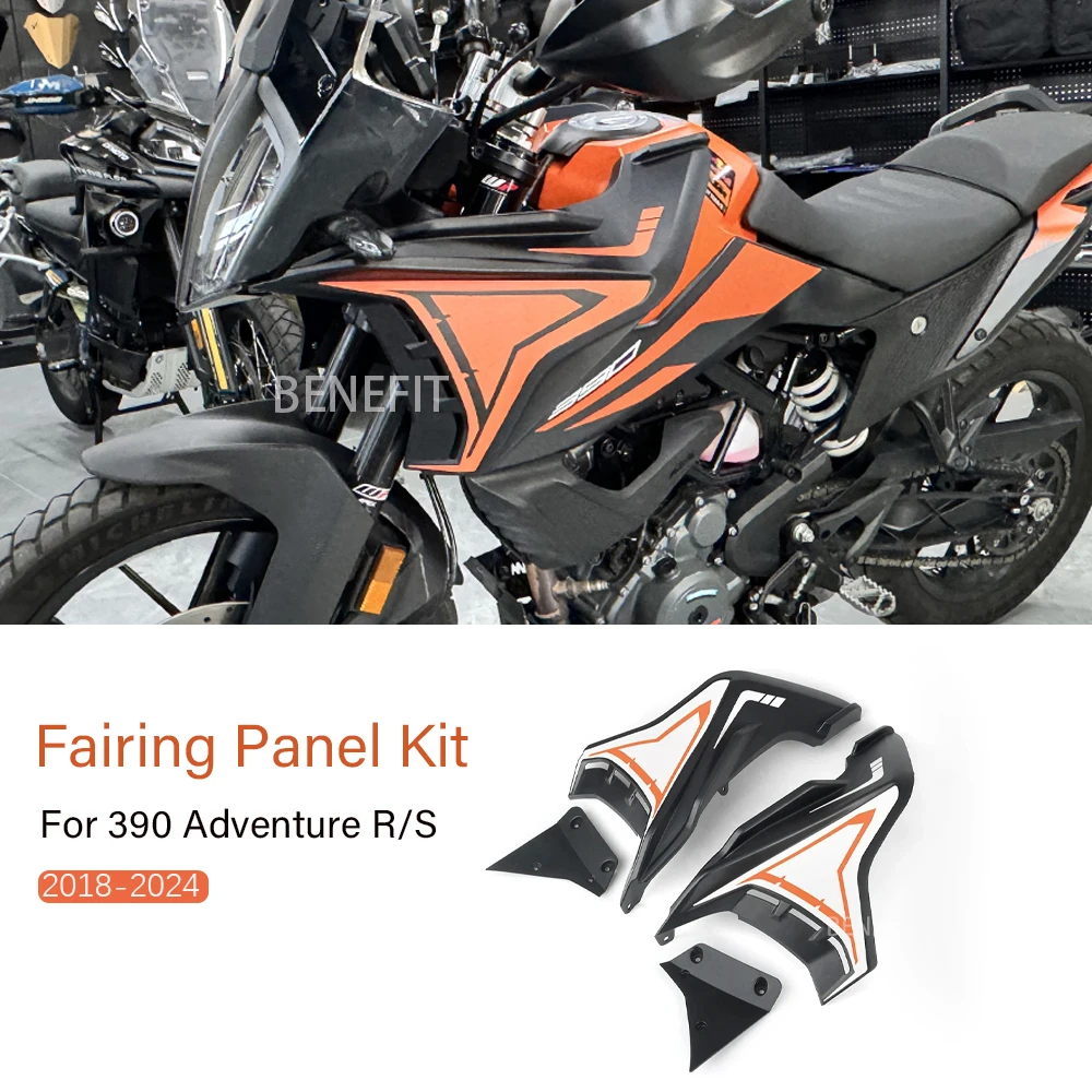 

For 390adv 390 ADV Adventure R S 2018-2024 Side Panels Kit Motorcycle Wind Deflector Cover Panel Windscreen Plate Fairing