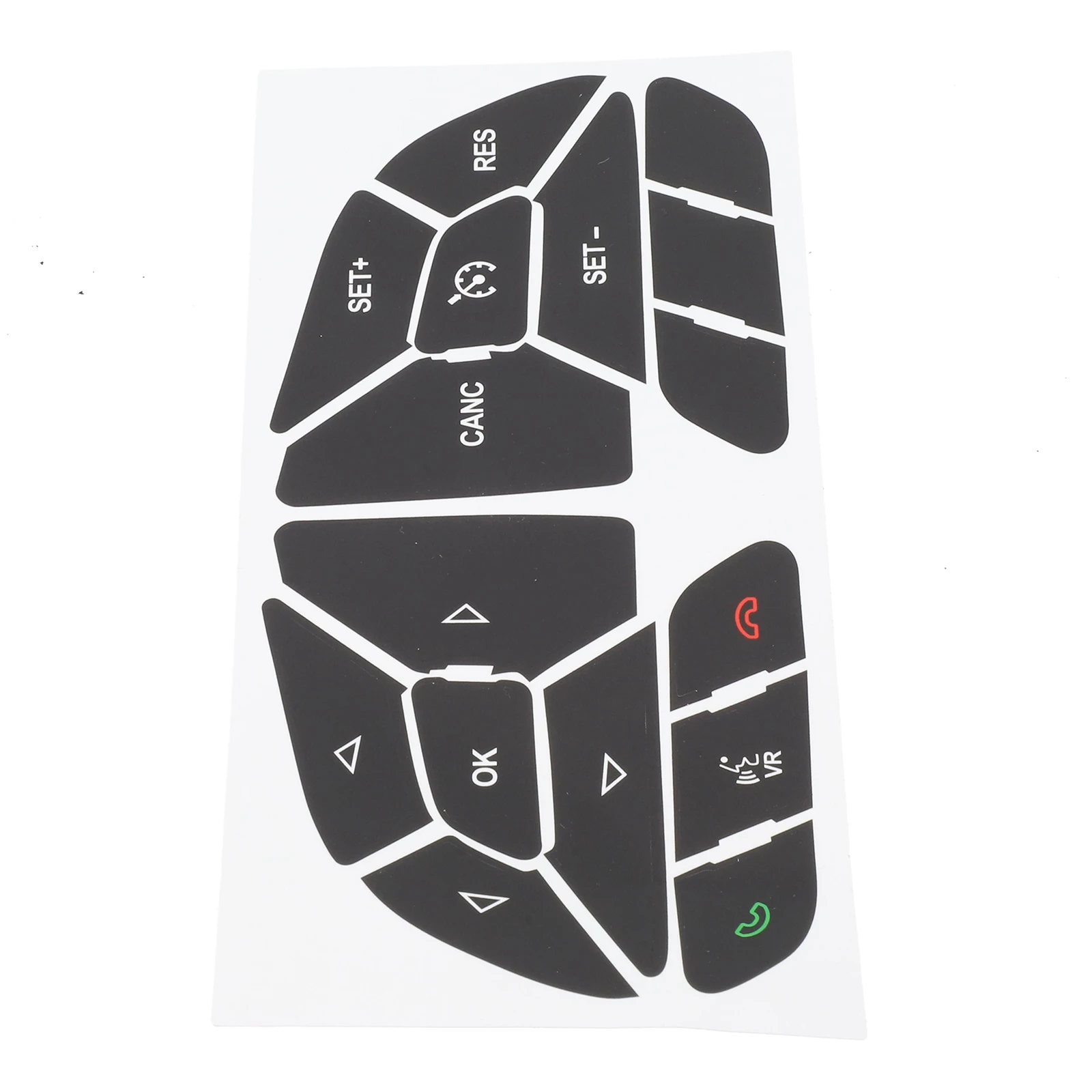 

Steering Wheel Decals Button Repair Decals Reflective Writing White Lettering High Grade Vinyl Light Penetration Reduction