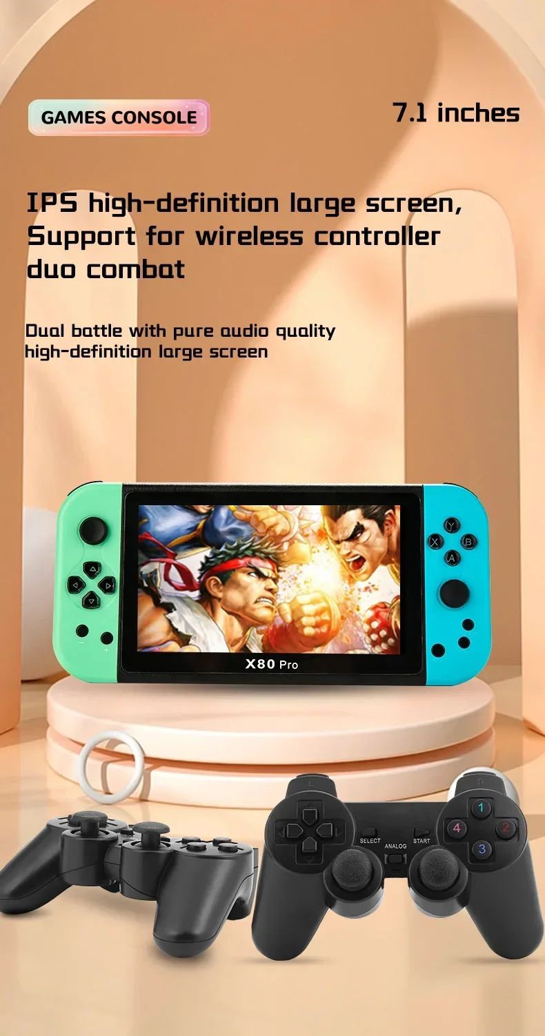 X80 Pro Handheld Game Console Psp Intelligent Retro Arcade Game