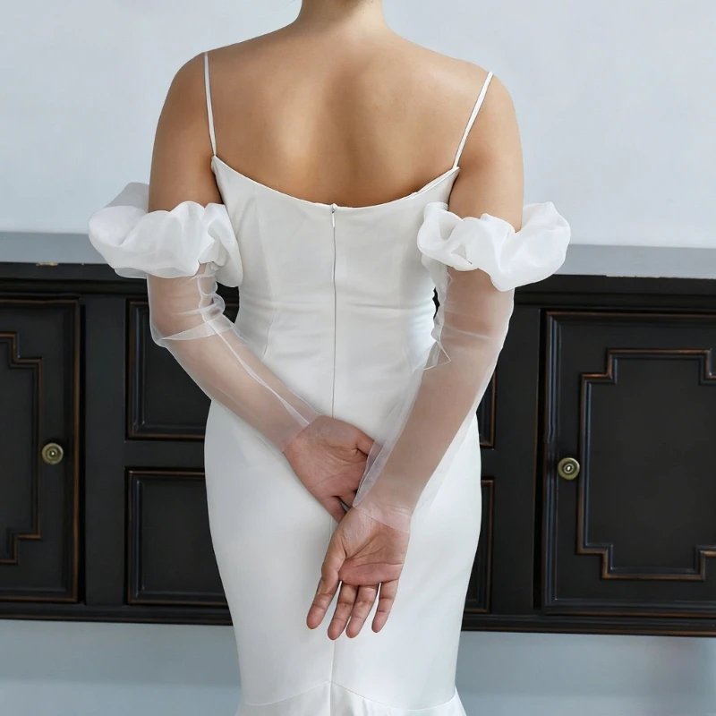  Elegant Arm Cover for Weddings Soft Breathable Fabric Adjustable Fit Formal