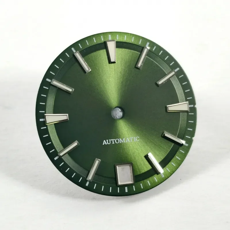 NH35 Sunburst مؤشر الاتصال الأزرق Lume 6 الساعة تناسب NH35 حركة 28.5 ملم إكسسوارات الساعة