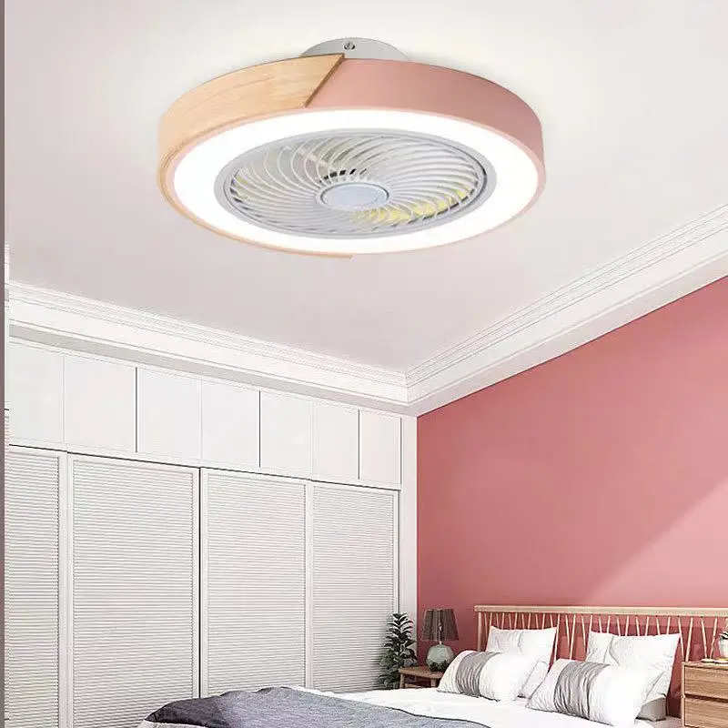 

LED Fans Invisible Leaves Ultra-thin Ceiling Fan Lights Dimming Remote Control Modern Smart Living Room Bedroom Ceiling round