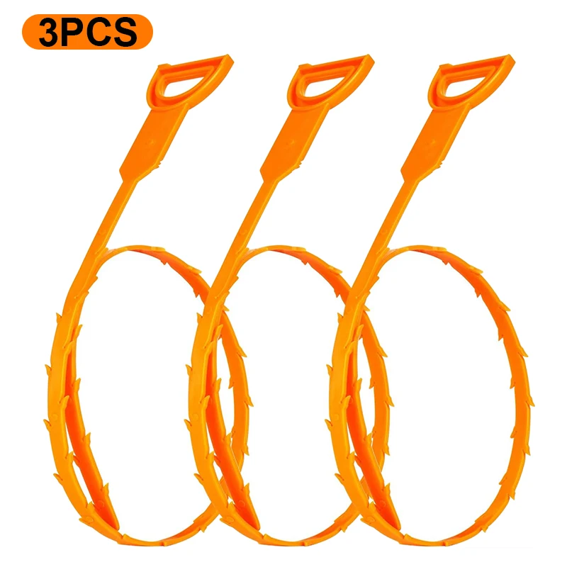 3 قطعة مزيل تسد استنزاف الثعبان ، فتاحة تصريف أداة ثعبان الشعر ، ثعبان المجاري لأداة تنظيف الحمام بالوعة المطبخ