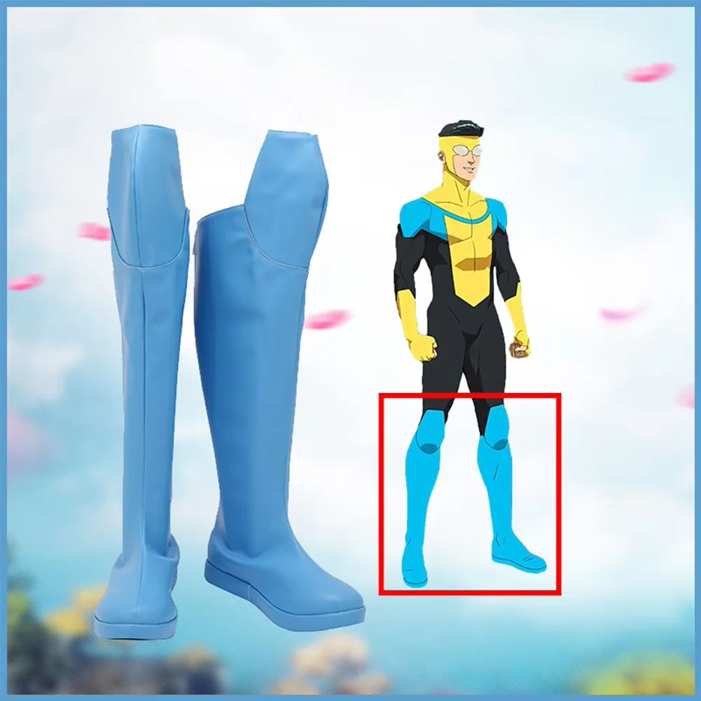 

Invincible Mark Grayson Cosplay Shoes Boot Superhero Invincible Cosplay Shoes Men Shoes Party Soft PU Leather Halloween Props