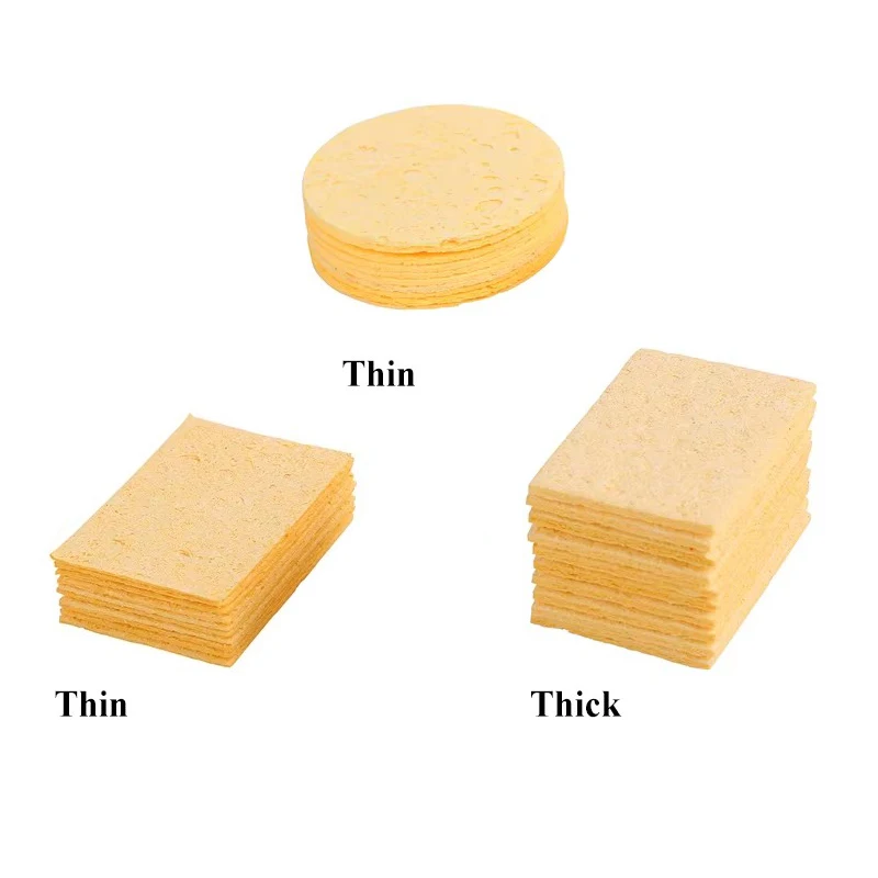 10Pcs/Lot Yellow Cleaning Sponge for Electric Welding Soldering Iron Tips Cleaner