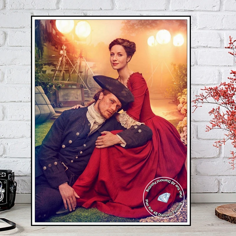 Outlander Tv Show Diamond Painting AB Drills Art Jamie Fraser Fantasy Scotland Scenery Mosaic Cross Stitch Kits Home Decor
