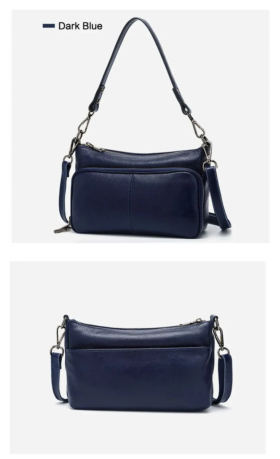 Zency Damen-Umhängetasche aus 100 % echtem Leder, hellviolett, Umhängetasche, Handtasche, modische Hobo-Tasche, Messenger-Taschen, Sac Bolsa – Detail 13