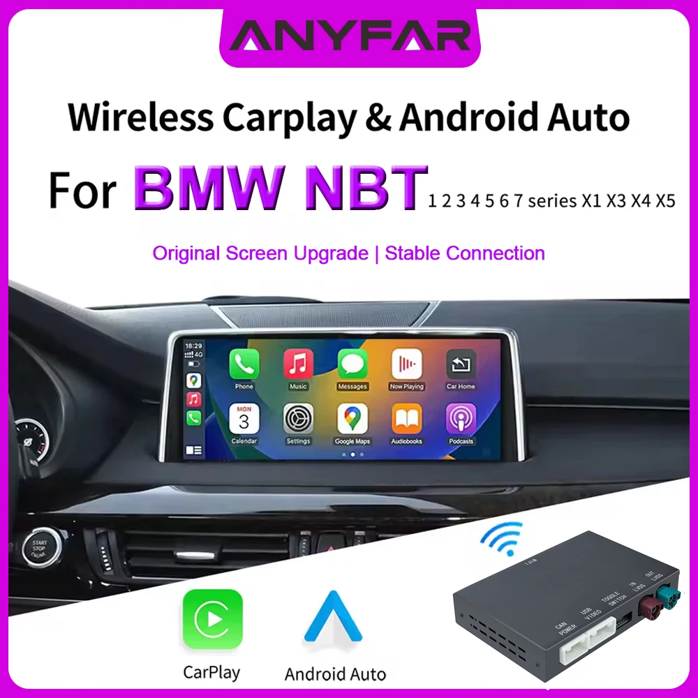 CarPlay Wireless per Sistema BMW NBT CIC Serie 1 2 3 4 5 6 7 X1 X3 X4 X5 X6 MINI F56 F15 F16 F25 F26 F48 F01 F10 F22 F20 F30 F32