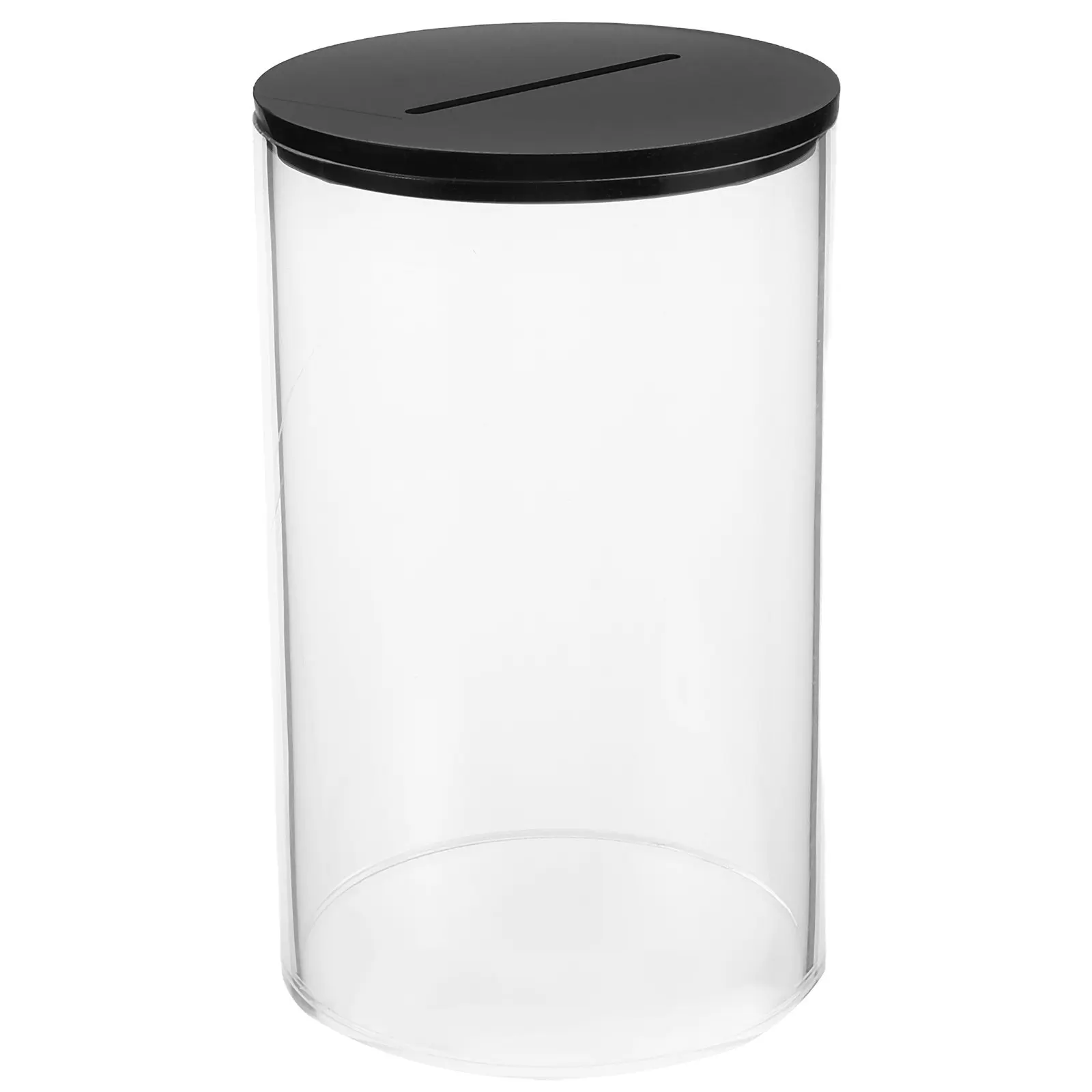 Sturdy Unbreakable Transparent Money Box for Adults Cash Saving Donation Box Clear Plastic Tip Jar for Restaurants Bartender