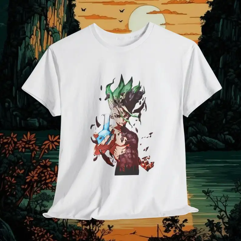 Dr. Stone, Senku Unisex Heavy Cotton T-shirt, Dr Stone Shirt, T-shirt Gift, Anime Shirt