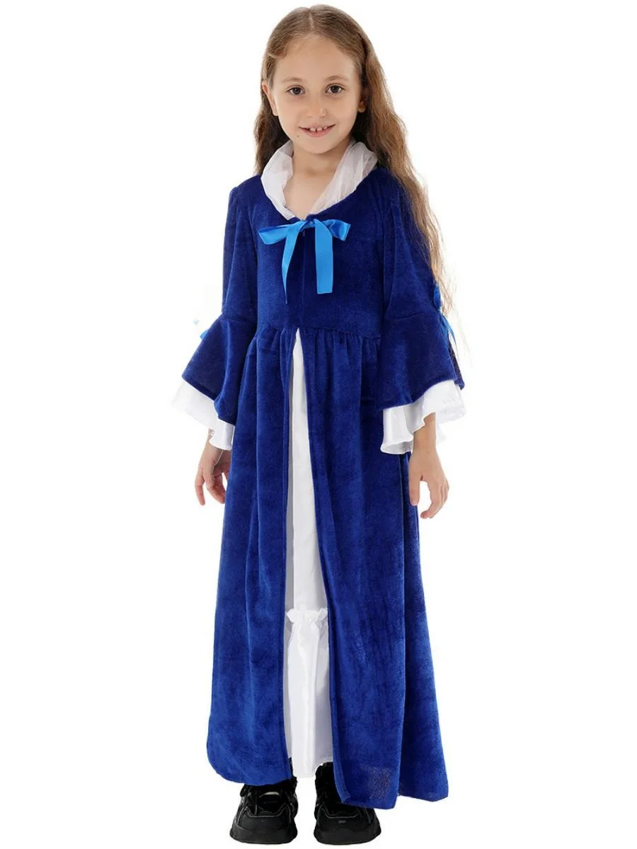 Medievale loween rinascimentale per bambini vintage lungo Dr New Sle Festival Par Performance Artistico etnico Dr. da donna