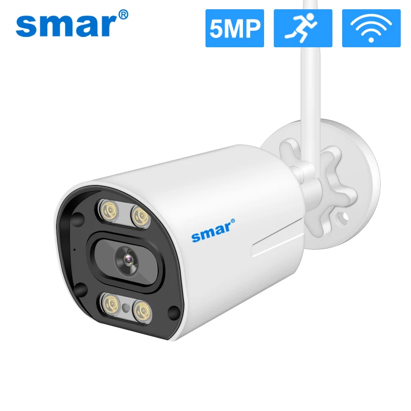 

Smar IP Camera 2MP 3MP 5MP Outdoor Waterproof Wireless Surveillance Camera H.265 Ai Face Recognition Night Vision APP P2P Onvif