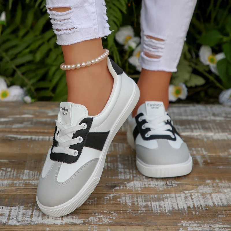 

Women's White Shoes New Spring and Autumn Student Versatile Casualins Trendy Flat Fashion Sneakers White Shoes