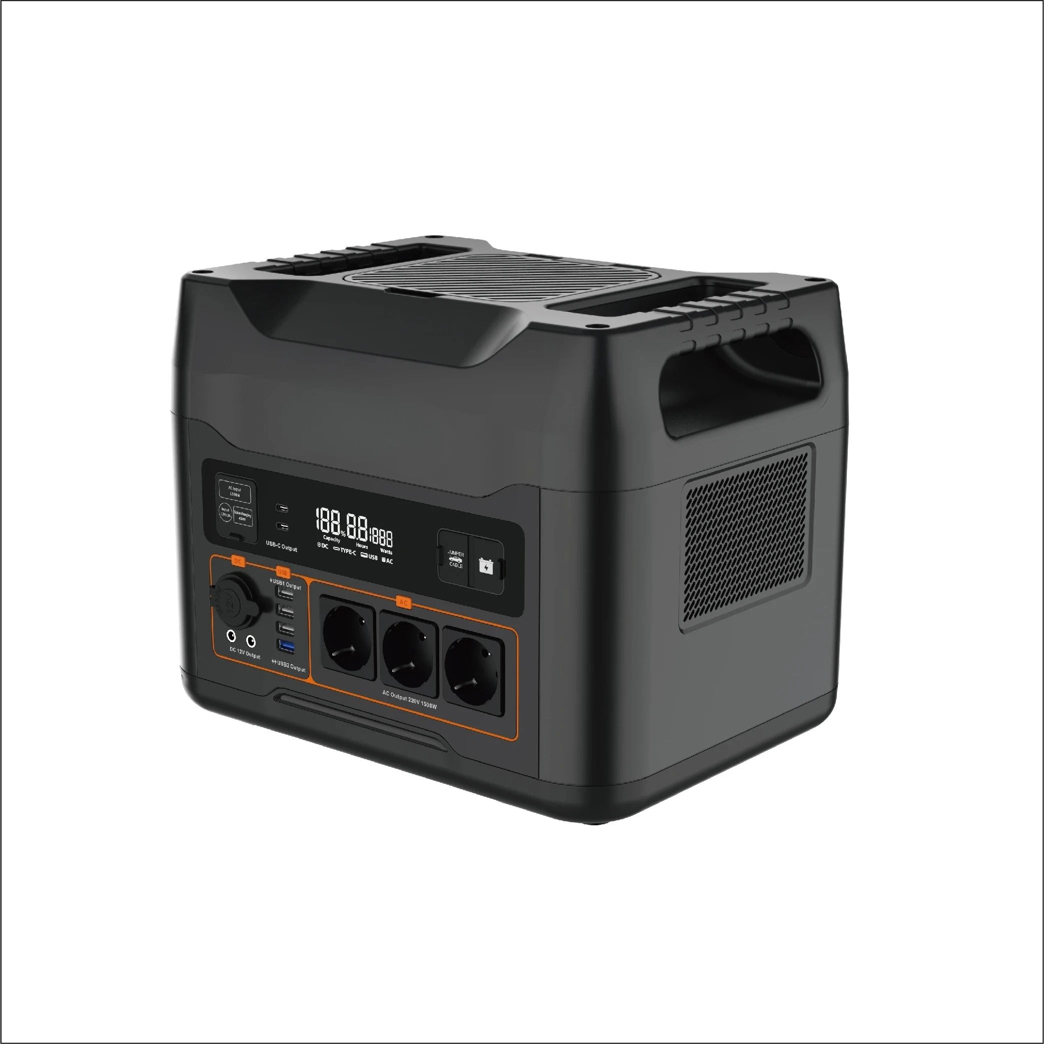 

Solar Lithium Battery Bank For Portable Power 1400wh 2200w Portable Lifepo4 Power Bank Power Stations