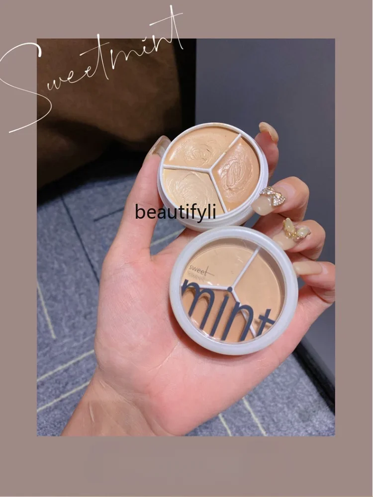 yj Three Colors Concealer Cover Face Spots Acne Marks Eye Bags and Dark Circle Concealer Plate