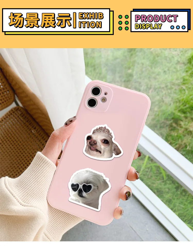 Imagem -05 - Waterproof Cartoon Puppy Graffiti Etiqueta Estética Decorativa Bagagem Copo Guitarra Laptop Telefone Notebook Criança 10 Pcs 30 Pcs 60 Pcs