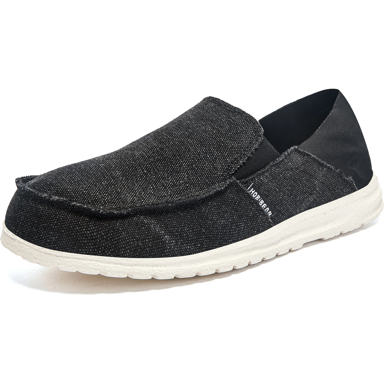 HOBIBEAR Slip On Loafer dla mężczyzn Zero Drop Canvas Loafer Lekkie płaskie buty żeglarskie