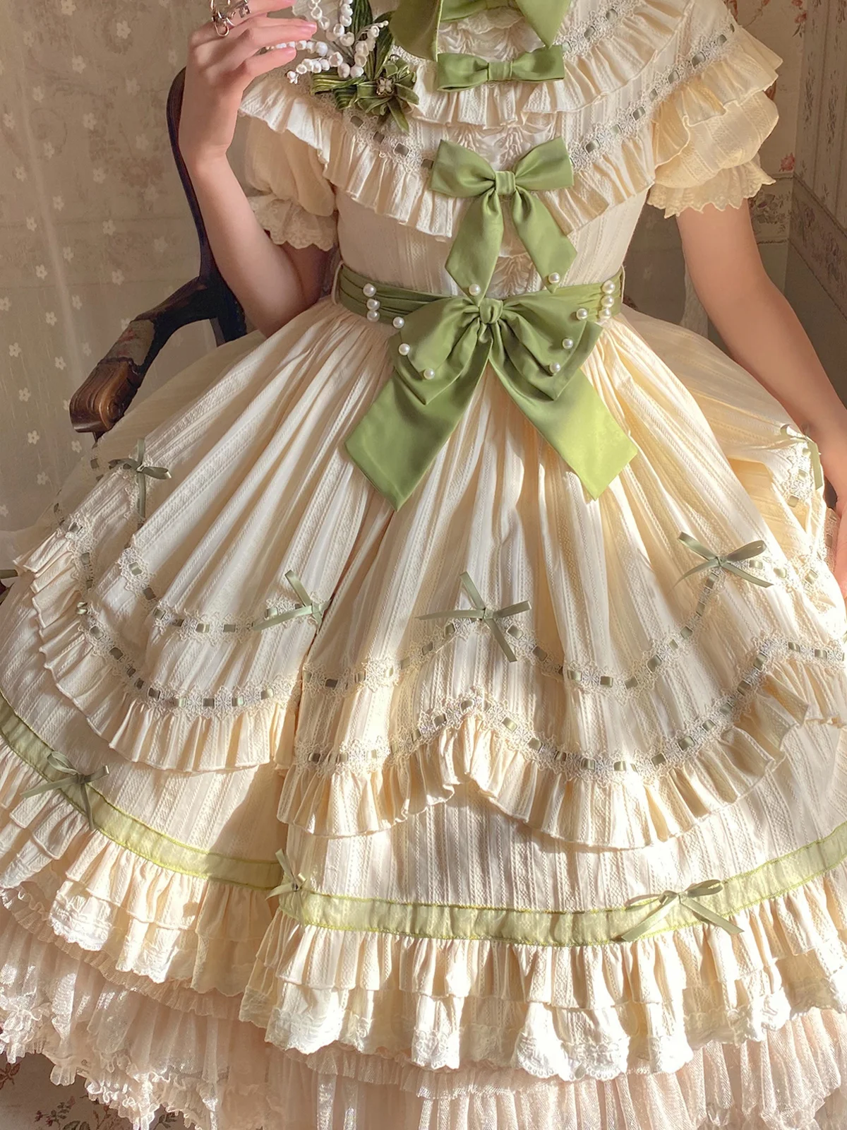 Pre Sale Spring 2023 Women lemon dress short Sleeve Sweet Japanese Lolita Dress Female A-line Lace Cosplay Party Dress