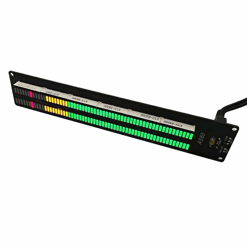 AS60 LED-Musikspektrum-Display-Analysator Stereo-Audiopegel-VU-Meter