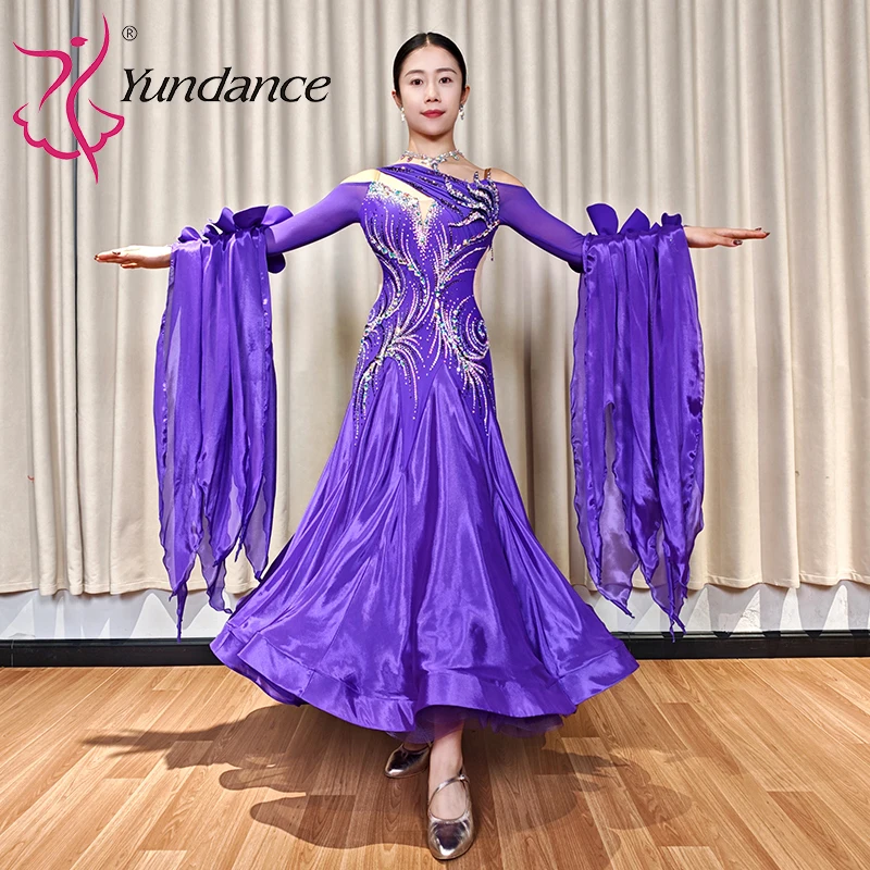 

B-26020-1 Custom International Standard Ballroom Dance Dress for Women Spandex/Polyester Stage Performance Wear