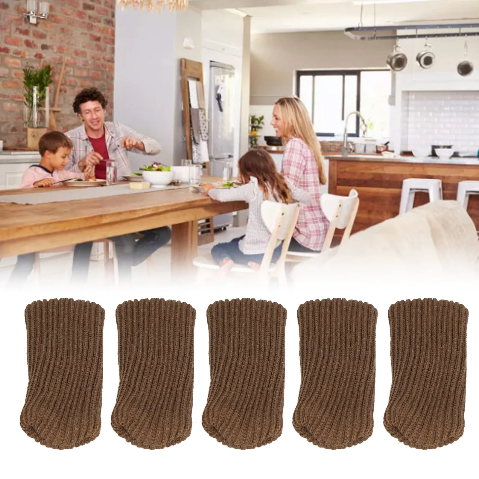 

Вязаные чехлы для стульев, двойной толщины, защитные накладки на ножки мебели, протекторы для пола, для столов, двойной толщины