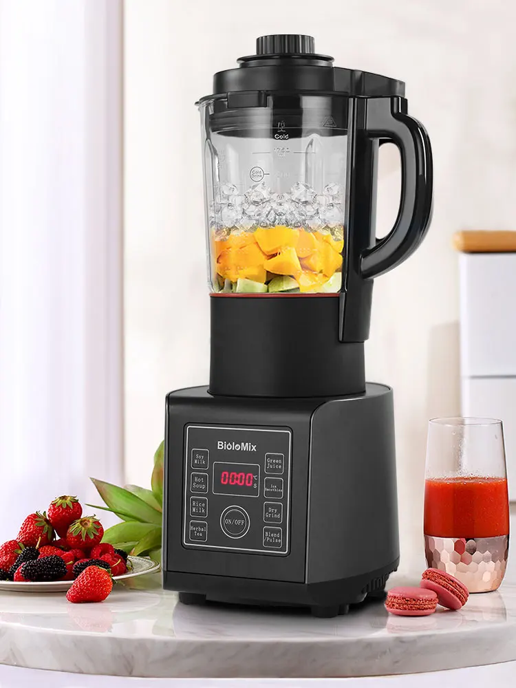 

BioloMix 1.75L Glass Jar Digital Cooking Blender Hot Soup Maker Mixer Juicer Food Grinder Processor With Heating Function