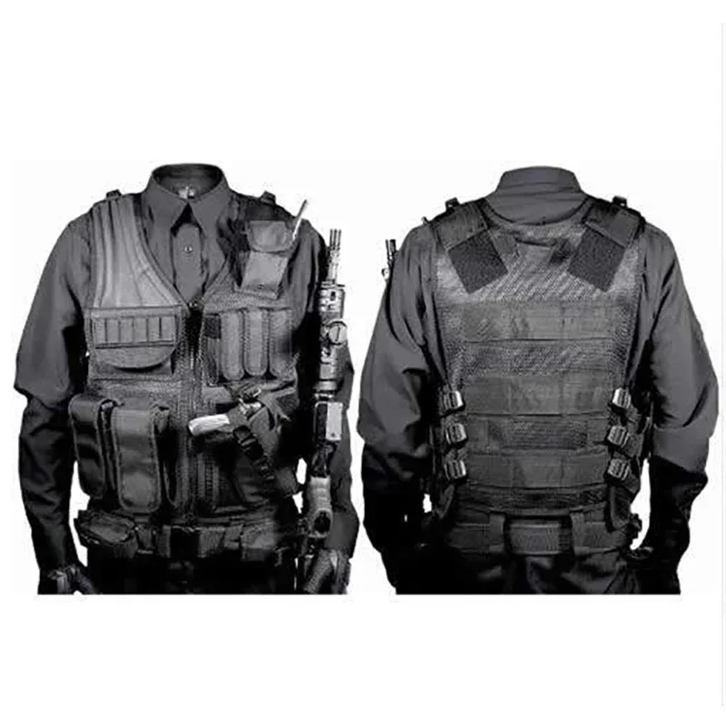 Molle Tactical Vest Combat Body Armor Adjustable Security Guard Vests Hunting Army Outdoor CS War Game Airsoft Training Jacket