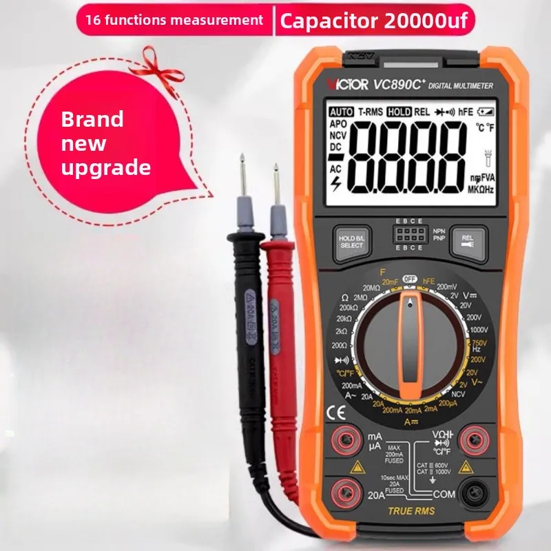جهاز قياس رقمي متعدد من Victory VC890C+D أداة أوتوماتيكية وذكية عالية الدقة للصيانة الكهربائية وأعمال الإصلاح