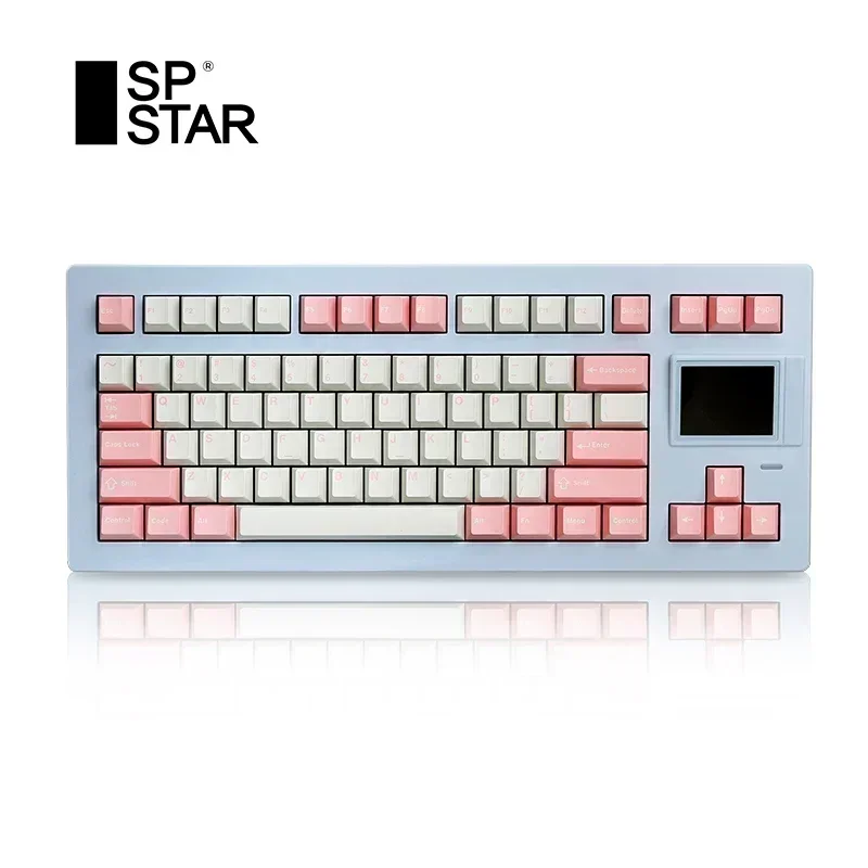Sp-Star D82 Pro Three Mode Smart Screen Mechanical Keyboard Rgb Hot-Swap Gasket Wireless Bluetooth Gaming Keyboard Pc Man Gifts