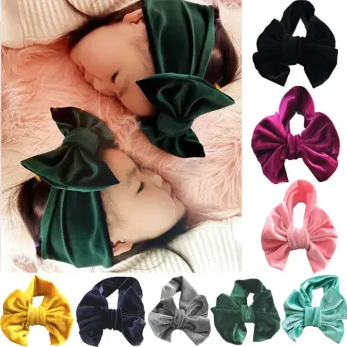 Baby Girl Toddler Kids Velvet Bow Hairband Headwear Turban Knot Hairwear Girls Baby Princess Cute Headband Head Wear Hairwear