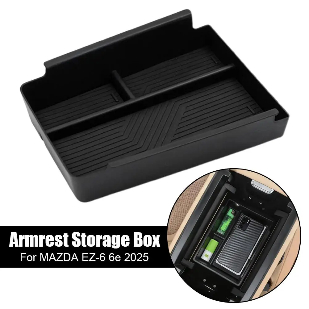 

Ящик для хранения в подлокотнике для Mazda EZ-6 6e 2025, органайзер для центральной консоли автомобиля, лоток с разделителями, аксессуар для внутреннего хранения Z0T8