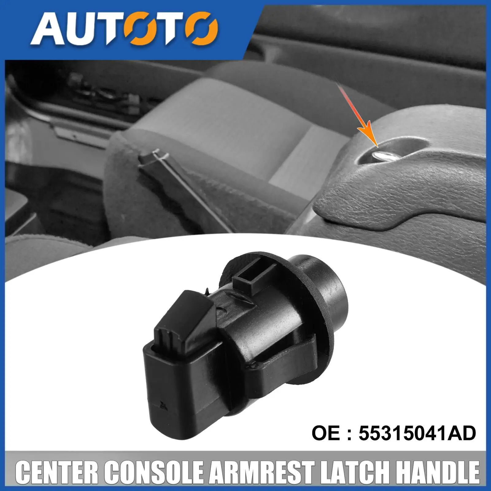 

Car Center Console Armrest Latch Handle Clip for Part# 55315041AD 55315041AC For Jeep TJ Wrangler 2001-2006 Auto Accessories