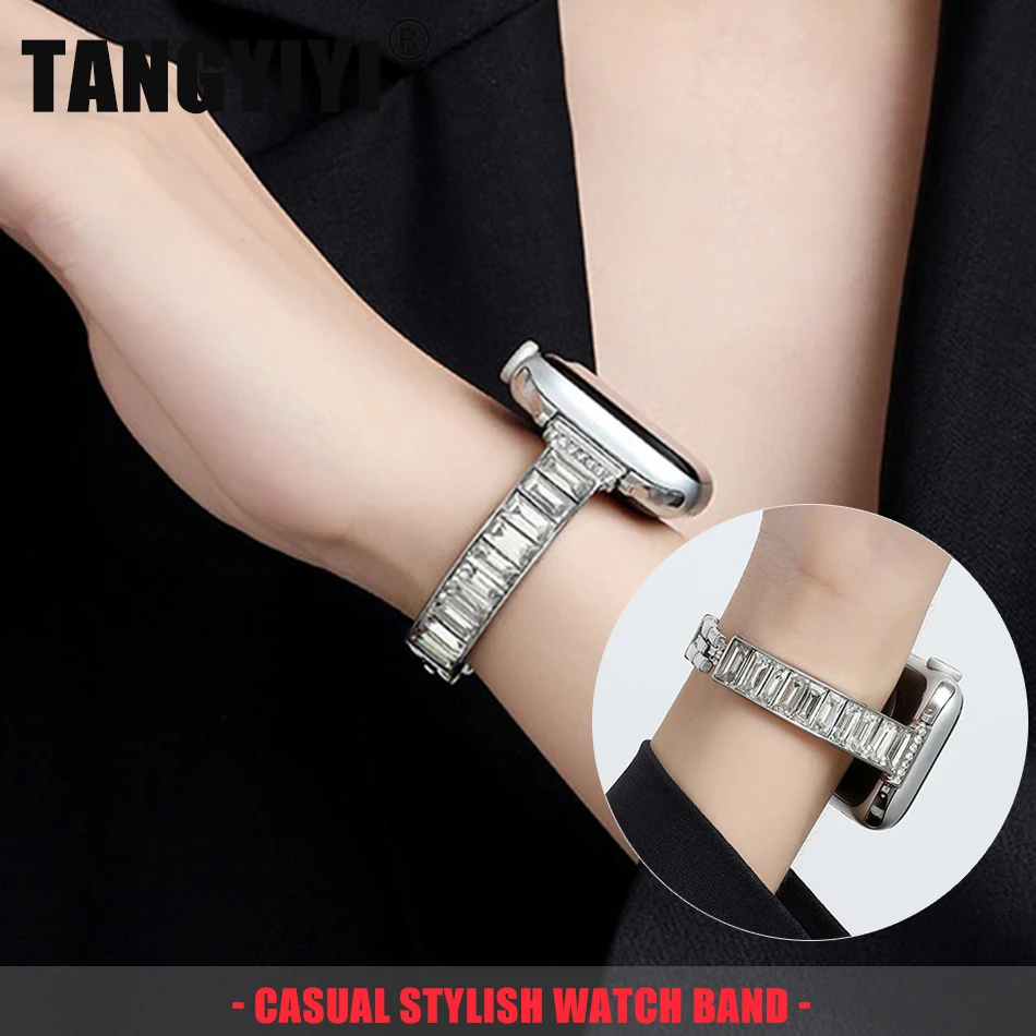 

Luxury Diamond Bracelet Metal Strap For Apple Watch Series S11/10/9/8/7/6/5/SE/Ultra Watch Band iWatch 49/46/45/44/42/41/40/38mm
